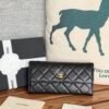 CHANEL  Caviar Quilted Large Gusset Flap Wallet