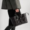Medium Dior Toujours Bag Macrocannage Crinkled Calfskin