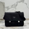 Re-Nylon and Saffiano leather shoulder bag