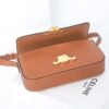 CELINE SHOULDER BAG CLAUDE IN SHINY CALFSKIN - BROWN