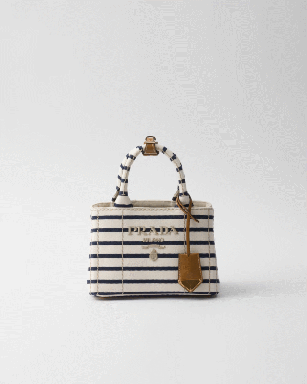 Prada Jardinière striped cotton canvas mini-bag