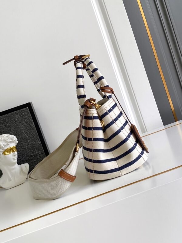 Prada Jardinière striped cotton canvas mini-bag