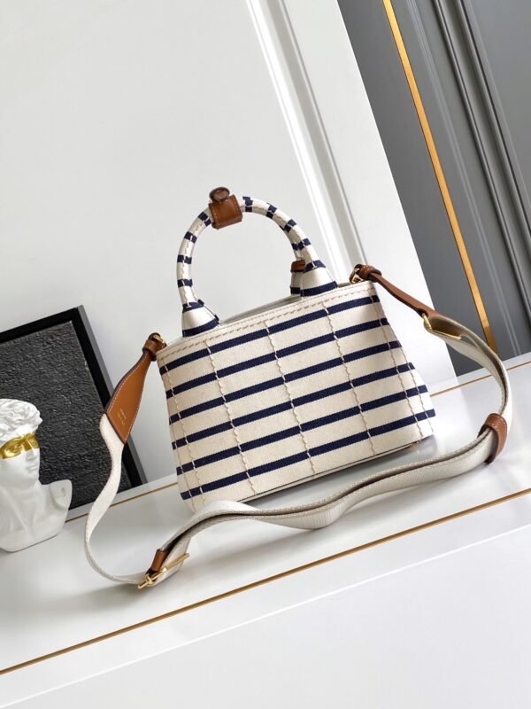 Prada Jardinière striped cotton canvas mini-bag