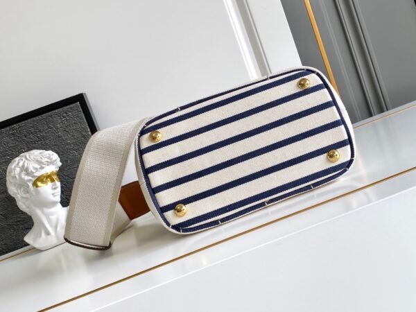 Prada Jardinière striped cotton canvas mini-bag