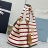 Prada Jardinière striped cotton canvas mini-bag