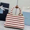 Prada Jardinière striped cotton canvas mini-bag