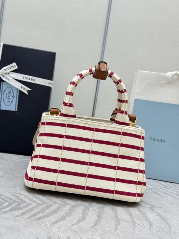 Prada Jardinière striped cotton canvas mini-bag