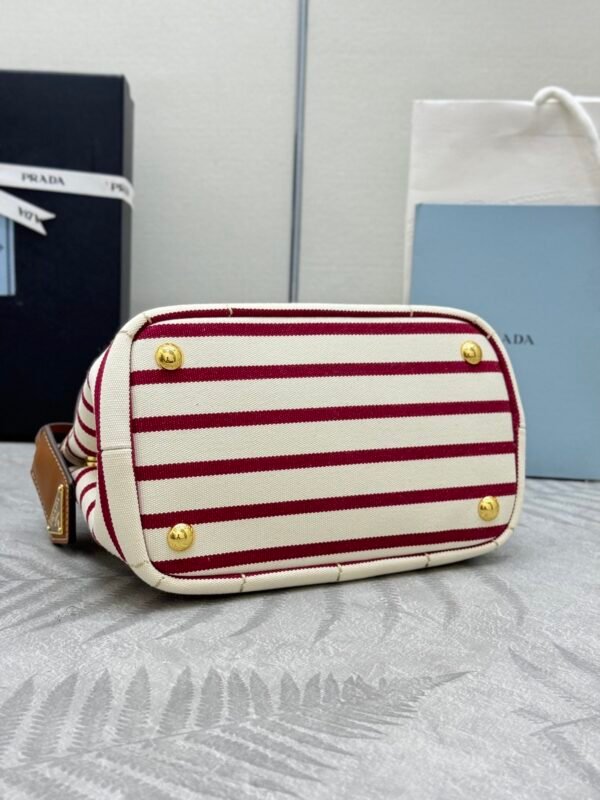 Prada Jardinière striped cotton canvas mini-bag