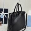 Prada Buckle large leather handbag with belt