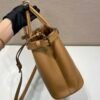 Prada Buckle medium leather handbag with double belt