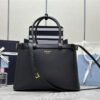 Prada Buckle medium leather handbag with double belt