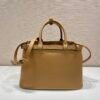 Prada Buckle medium leather handbag with double belt