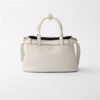 Prada Buckle small leather handbag with double belt