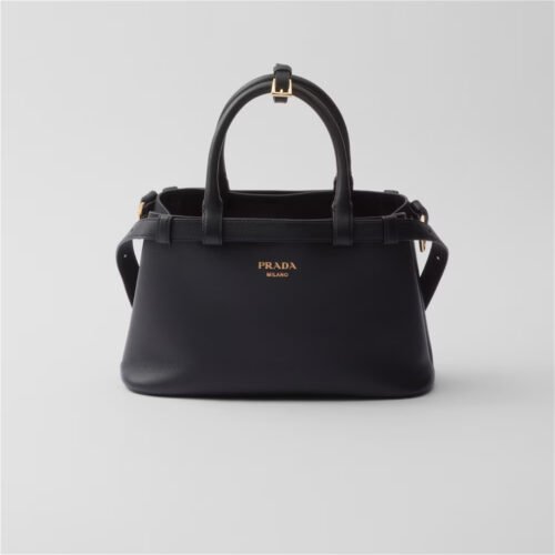 Prada Buckle small leather handbag with double belt