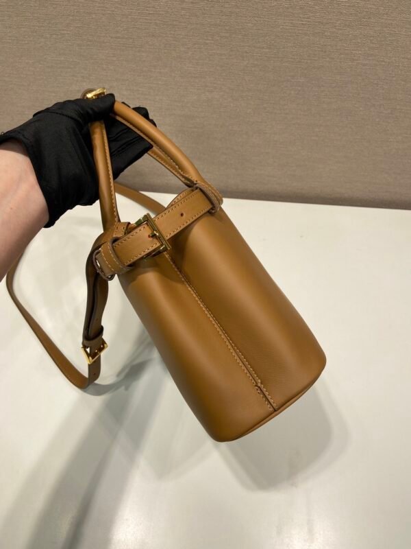 Prada Buckle small leather handbag with double belt