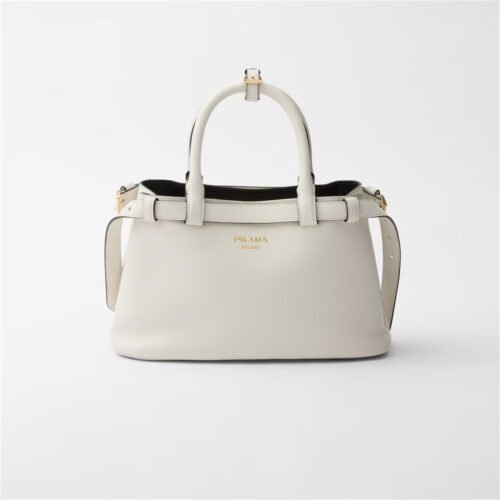 Prada Buckle small leather handbag with double belt