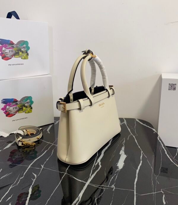 Prada Buckle small leather handbag with double belt