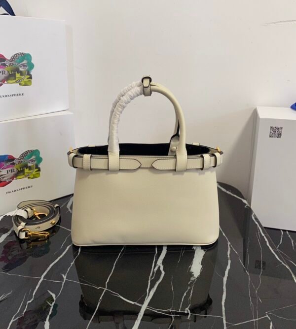 Prada Buckle small leather handbag with double belt