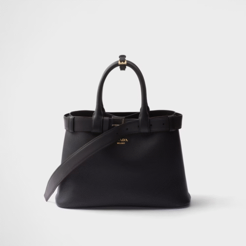Prada Buckle small leather handbag with belt
