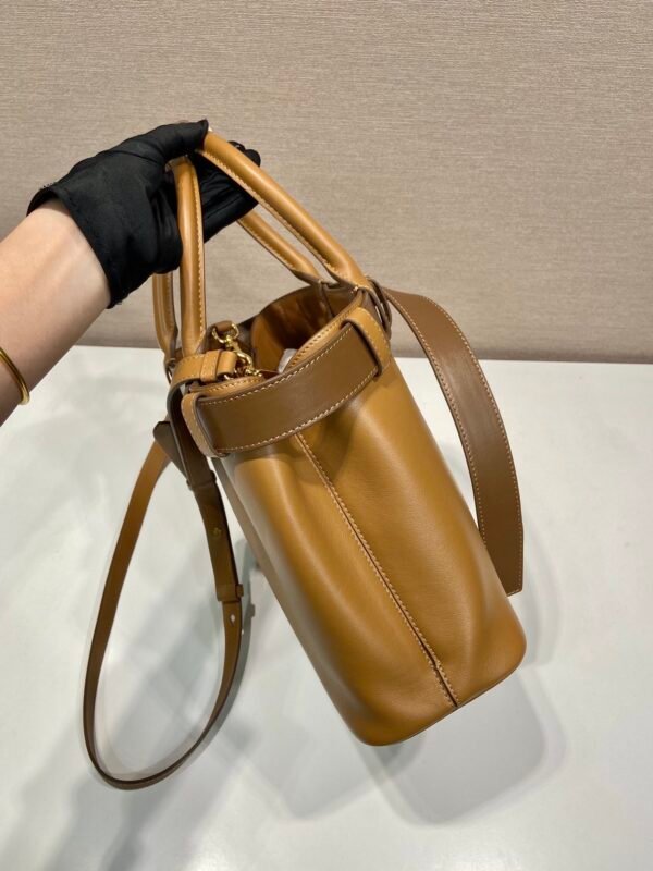 Prada Buckle small leather handbag with belt