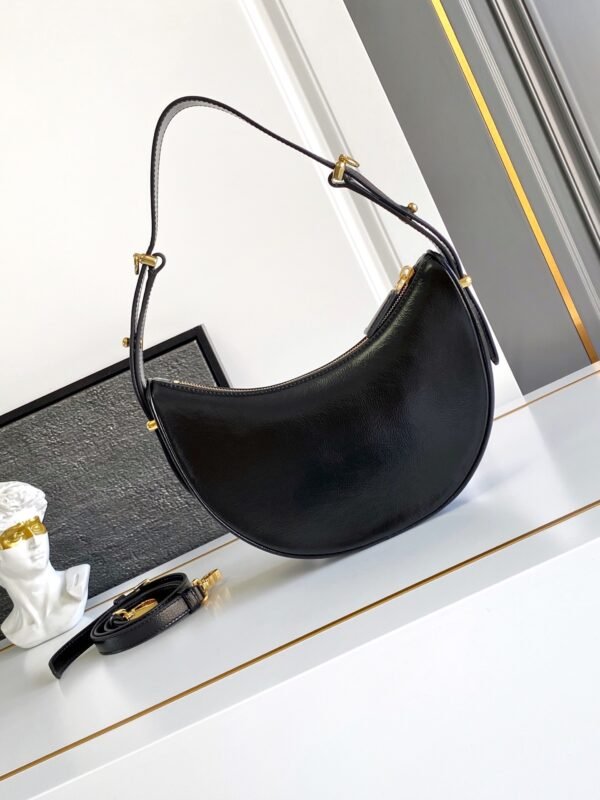 Prada Arqué naplak patent leather shoulder bag