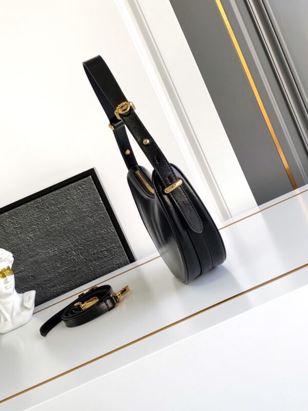 Prada Arqué naplak patent leather shoulder bag