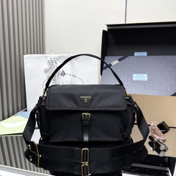 Prada Explore large Re-Nylon shoulder bag with flap