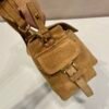 Prada Explore medium suede shoulder bag with flap
