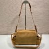 Prada Explore medium suede shoulder bag with flap