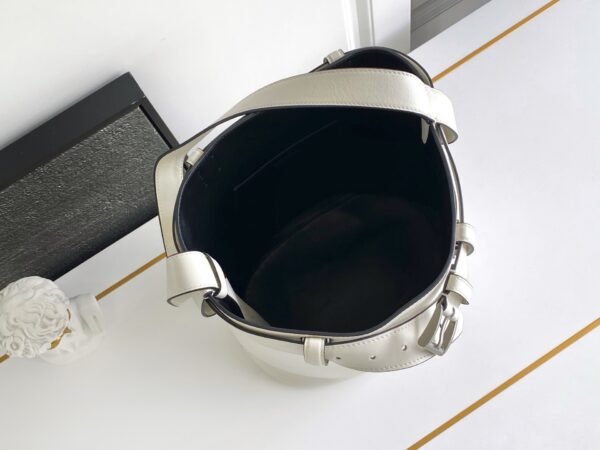 Prada Buckle leather bucket bag with belt