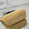 Medium crochet and leather tote bag