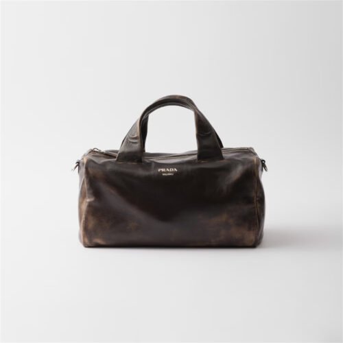 Small nappa leather duffle bag