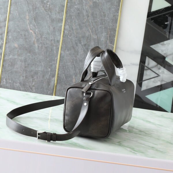 Small nappa leather duffle bag