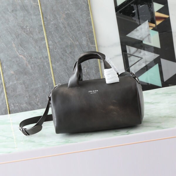 Small nappa leather duffle bag