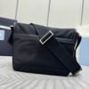 Re-Nylon and Saffiano leather shoulder bag