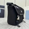 Re-Nylon and Saffiano leather shoulder bag