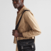 Re-Nylon and Saffiano leather shoulder bag