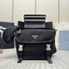 Re-Nylon and Saffiano leather shoulder bag