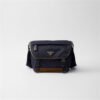 Medium Re-Nylon and leather shoulder bag