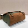 Medium Re-Nylon and suede shoulder bag