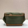 Medium Re-Nylon and suede shoulder bag