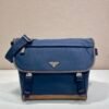 Medium Re-Nylon and leather shoulder bag