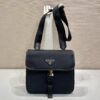 Re-Nylon and Saffiano leather shoulder bag