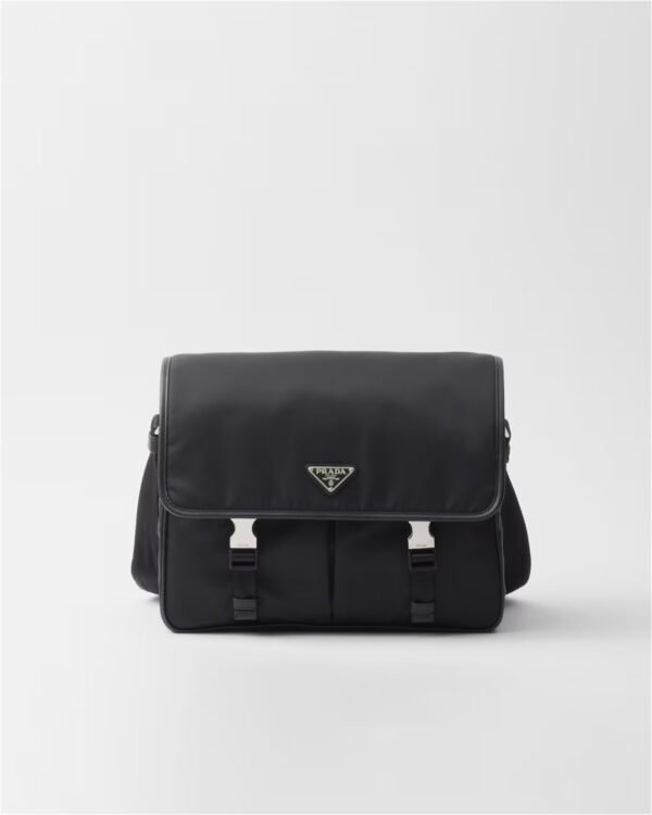 Re-Nylon and Saffiano leather shoulder bag