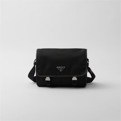 Re-Nylon and Saffiano leather shoulder bag