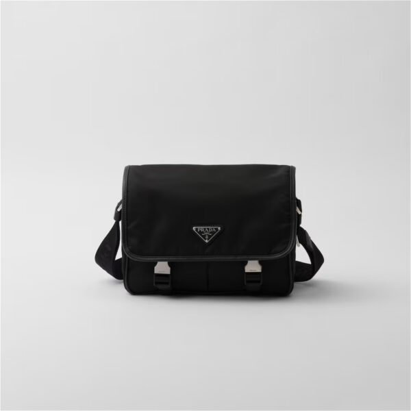 Re-Nylon and Saffiano leather shoulder bag