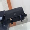Re-Nylon and Saffiano leather shoulder bag