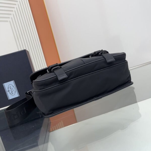 Re-Nylon and Saffiano leather shoulder bag