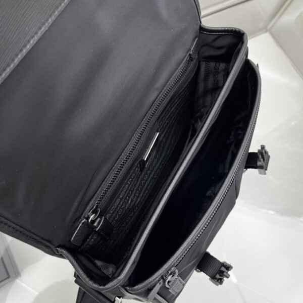 Re-Nylon and Saffiano leather shoulder bag