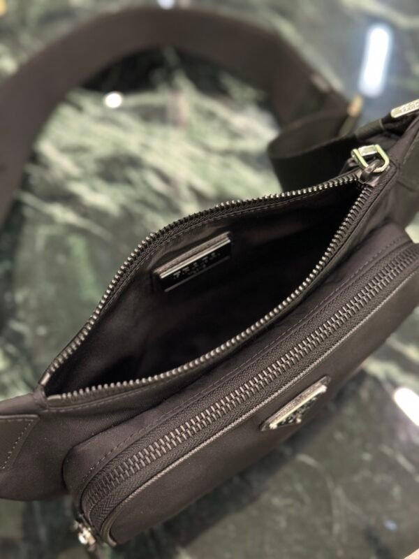 Re-Nylon and Saffiano leather shoulder bag